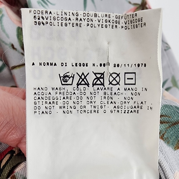 Dolce & Gabbana Floral Print Slim Straight Leg Pants 44 / 8 Womens Vintage - Picture 12 of 12